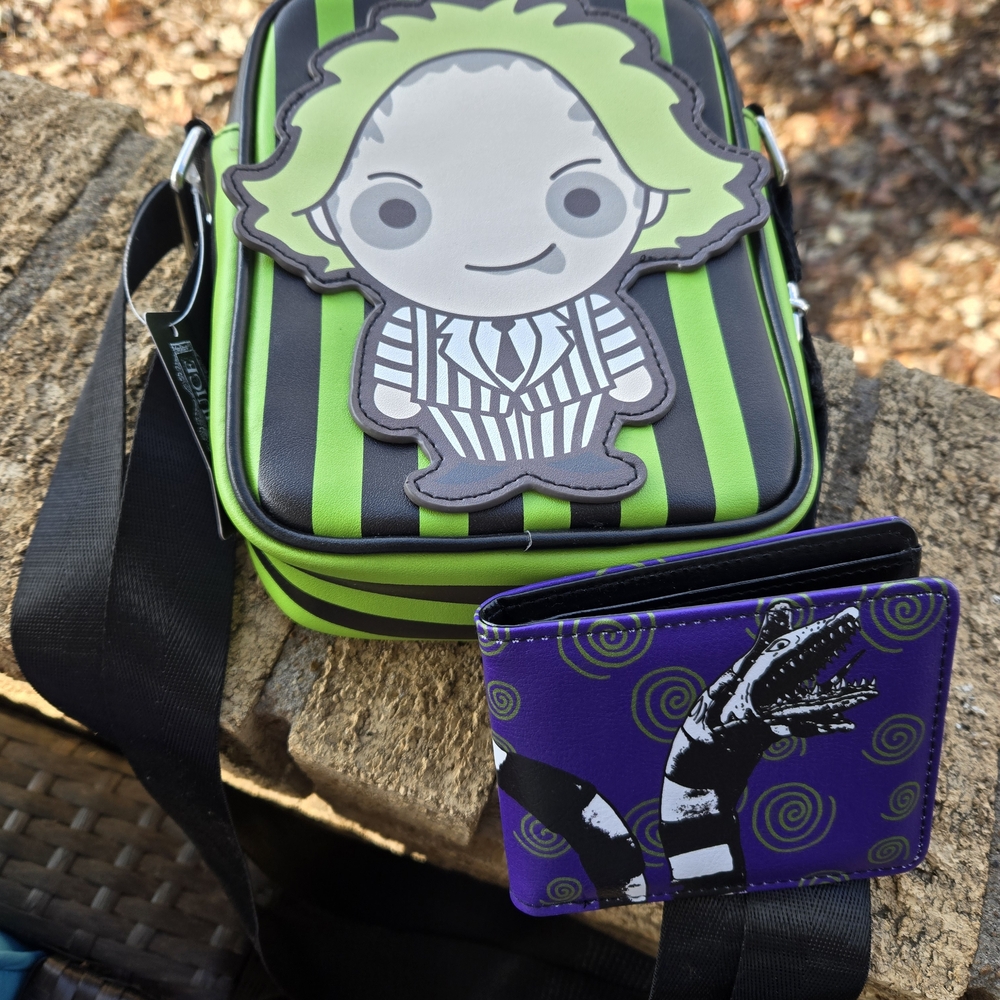 Buckle-Down Beetlejuice Crossbody Bag And Sandworm Wallet NWT